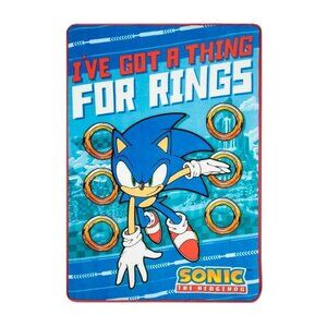 Sonic the Hedgehog 62" x 90" Kids' Soft & Plush Fleece Bed Blanket NWOT